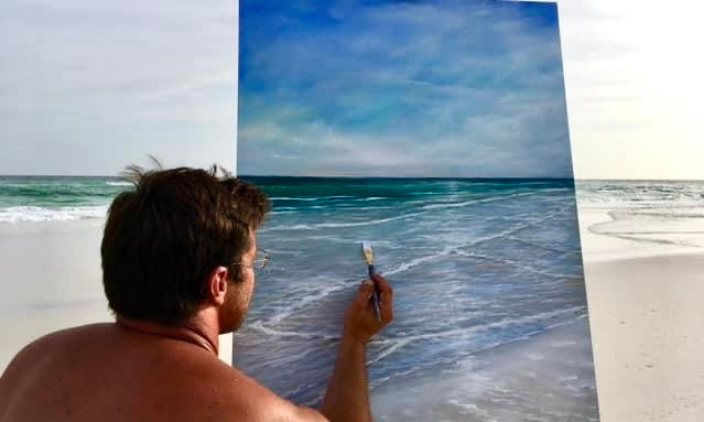 Joseph Cantin Painting Live in Destin