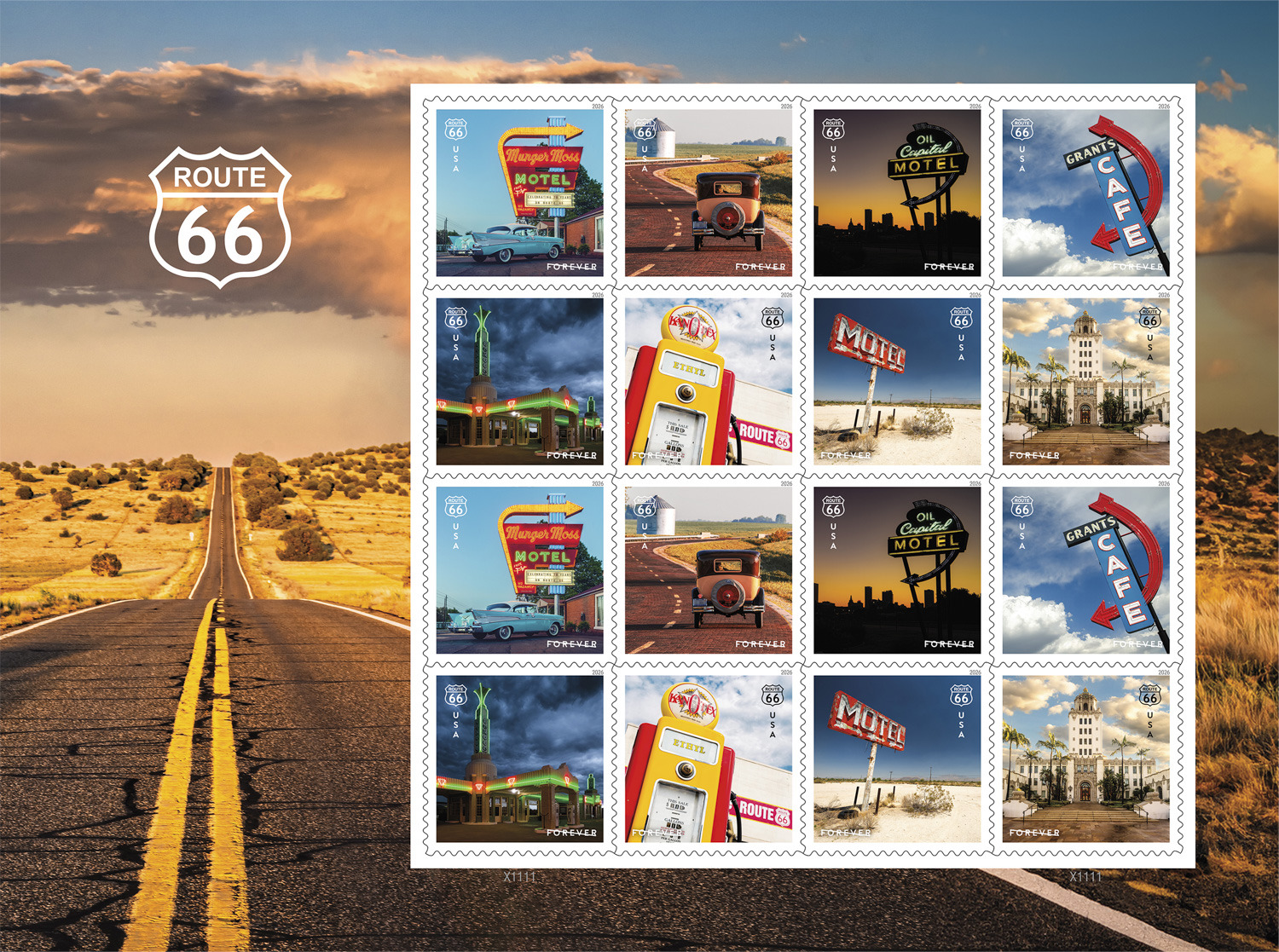 Limited Edition Route 66 Centennial Prints | USPS 2026 Stamp