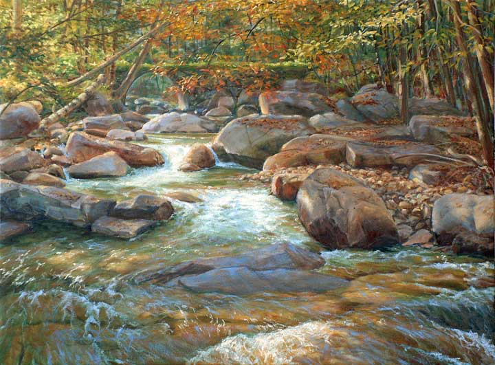 Stickneybrook Bridge, oil on canvas by William H. Hays