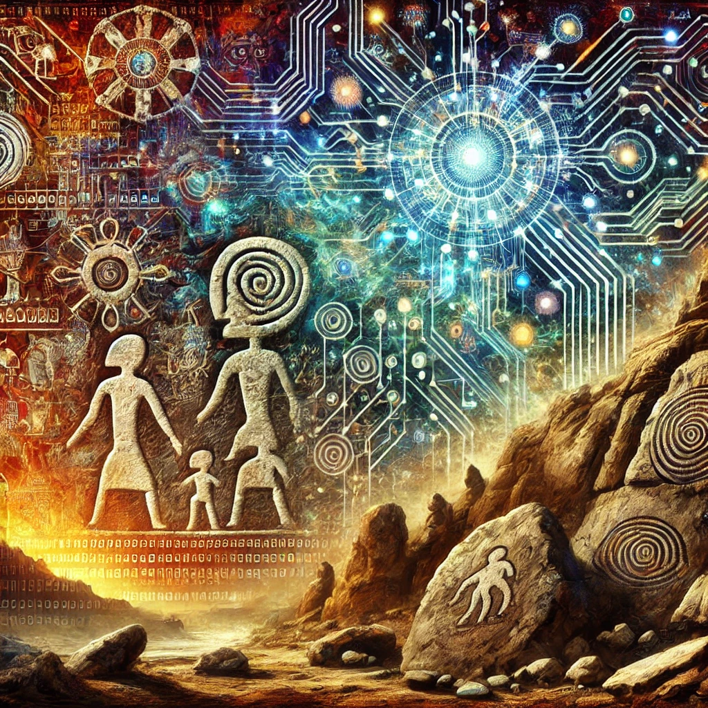 AI-generated cosmic landscape — digital art as ephemeral imagination