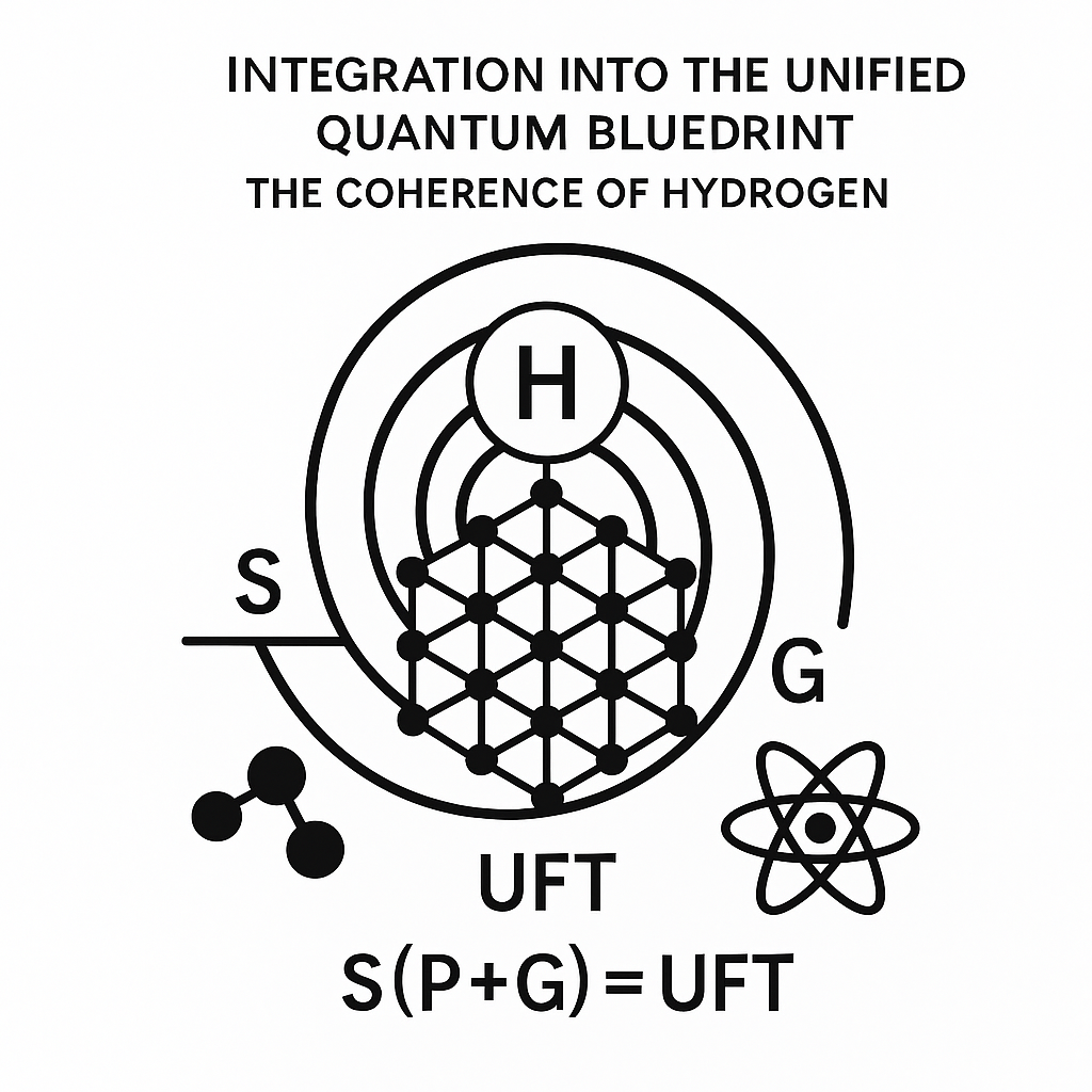 Unifying spiral representing hydrogen’s integration into UFT