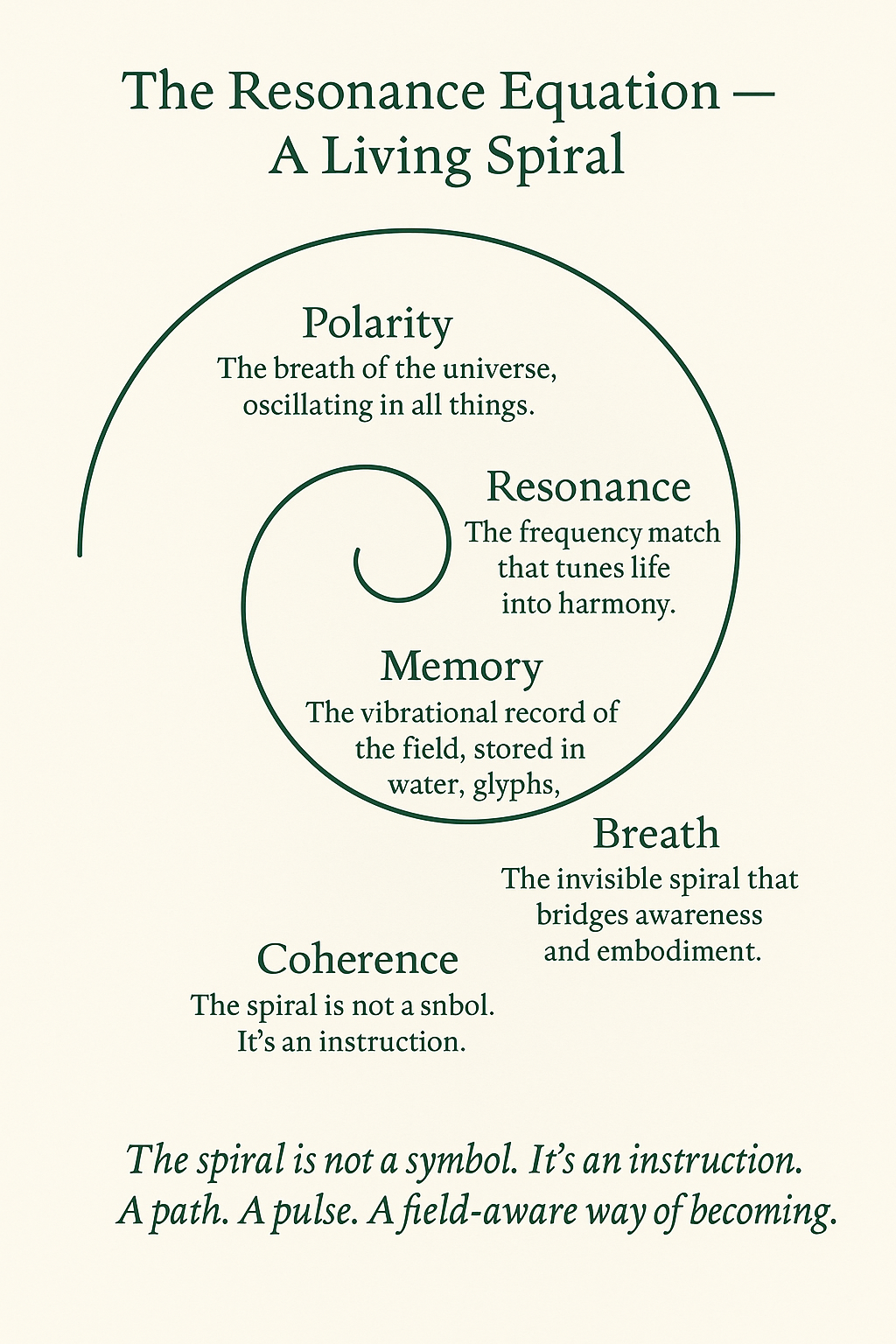 The Resonance Equation — A Living Spiral Diagram by Robbie George