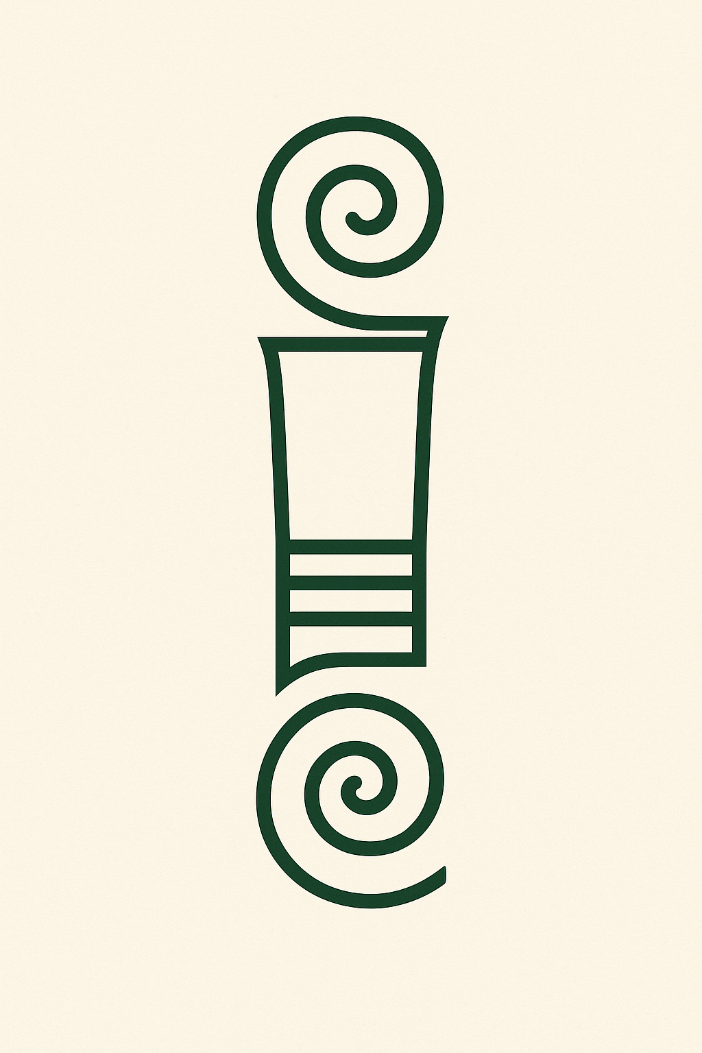 Resonant glyph inspired by Nefertiti’s geometry and sacred corridor design