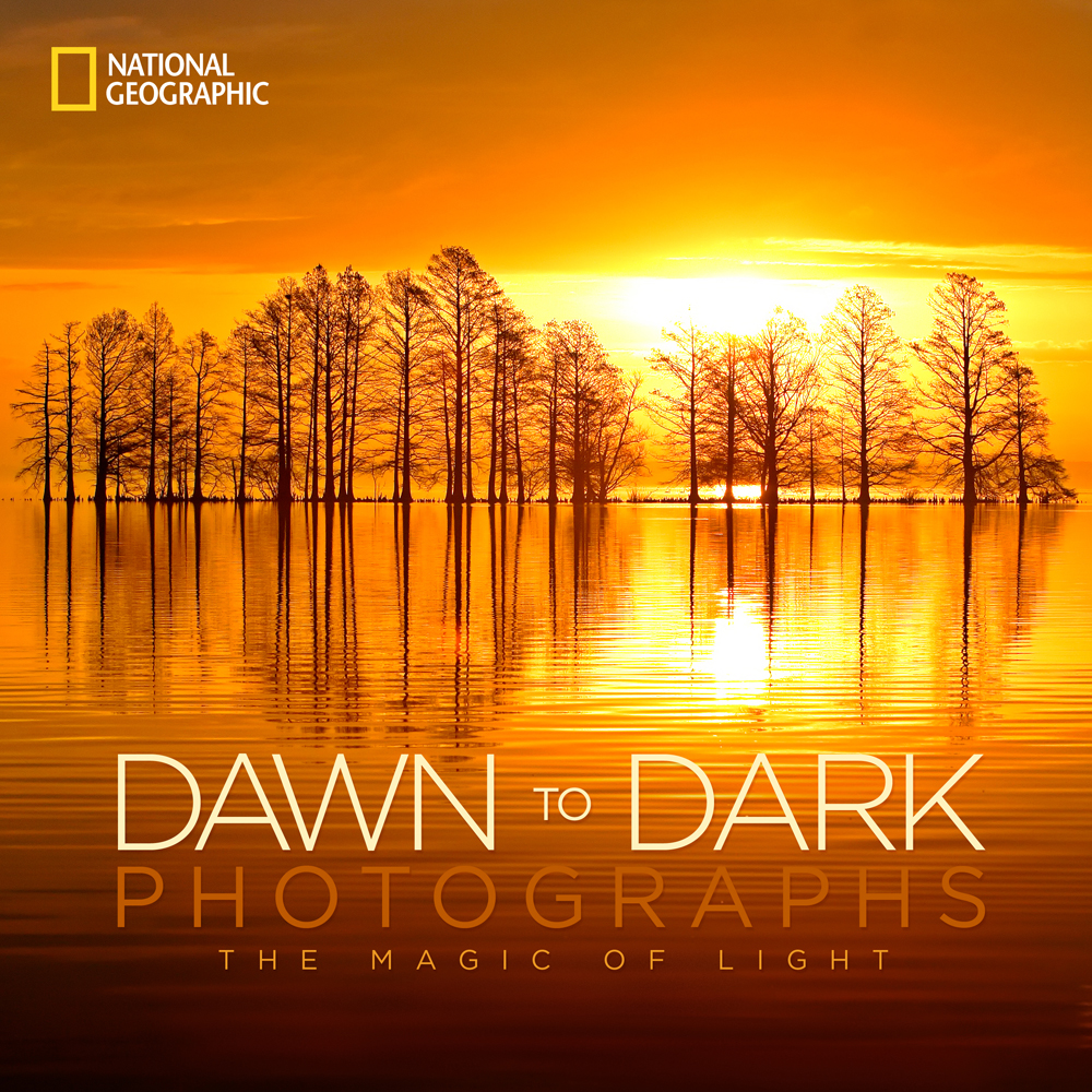 Lake Mattamuskeet sunrise glowing gold — the image that later became a National Geographic book cover