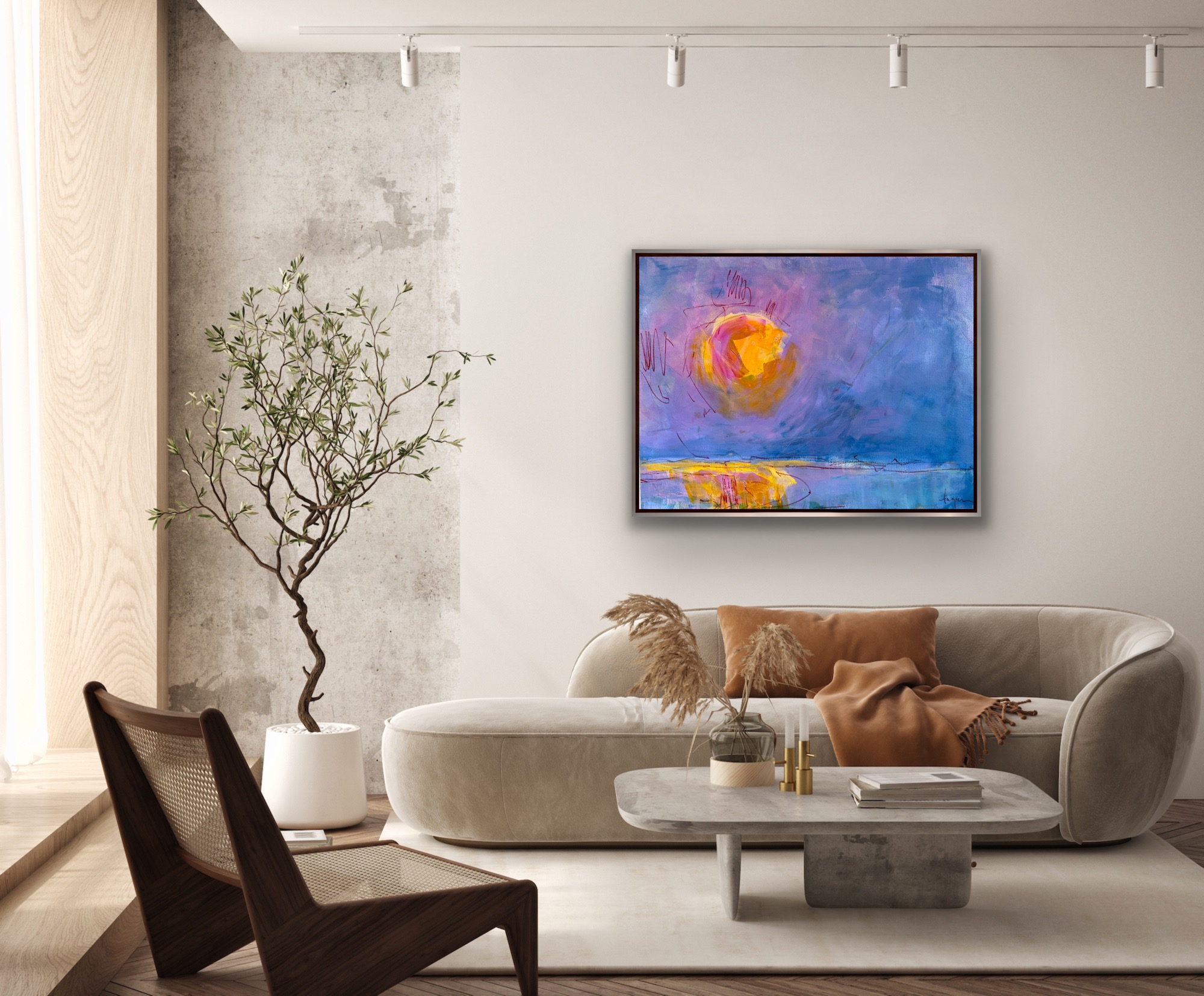 Blue Sunset Painting fine art print