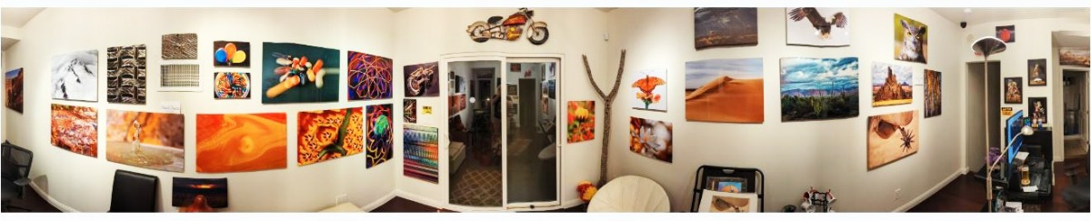Panoramic view of GalleryCoronado's walls before July 2023.