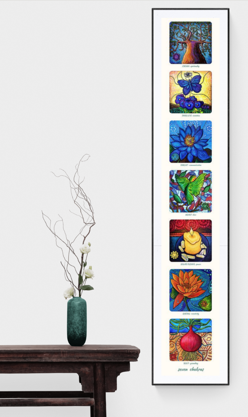 all seven chakras Malawian series art print