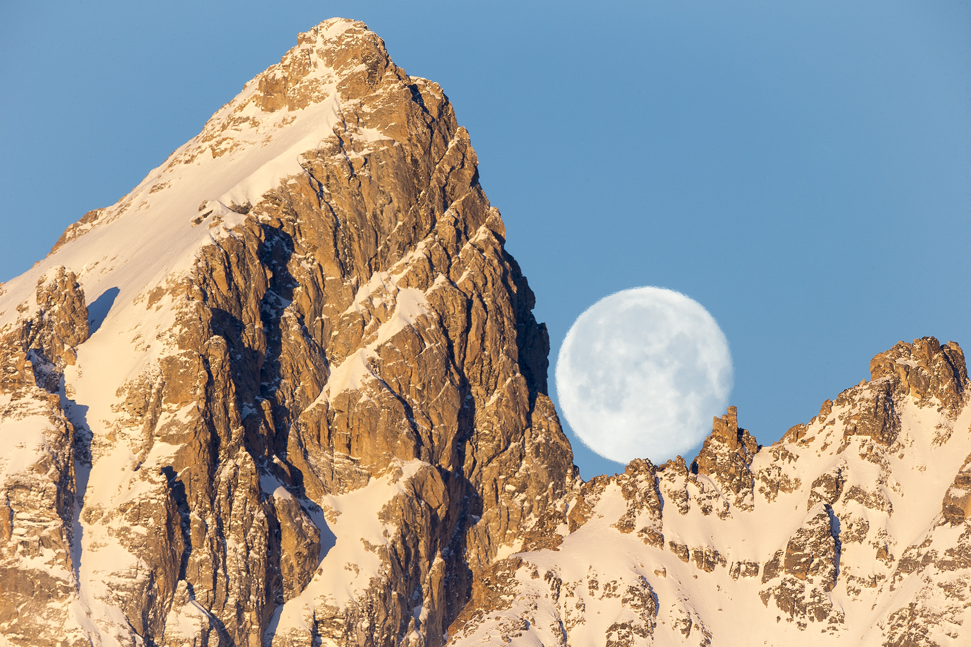 Full Moon Over Grand Teton - Reflections of Cultural Harmony | Fine Art by Robbie George