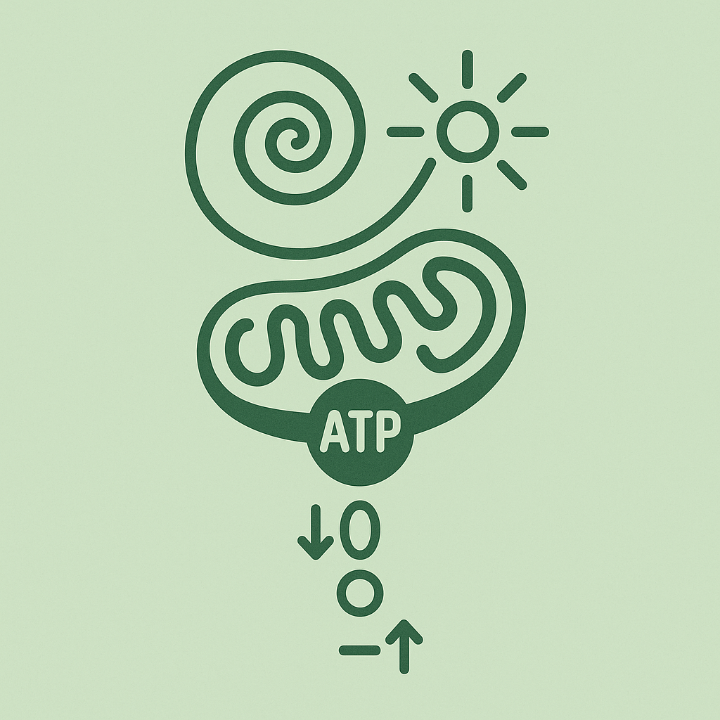 Mitochondria as a coherence engine for breath and light with ATP spiral