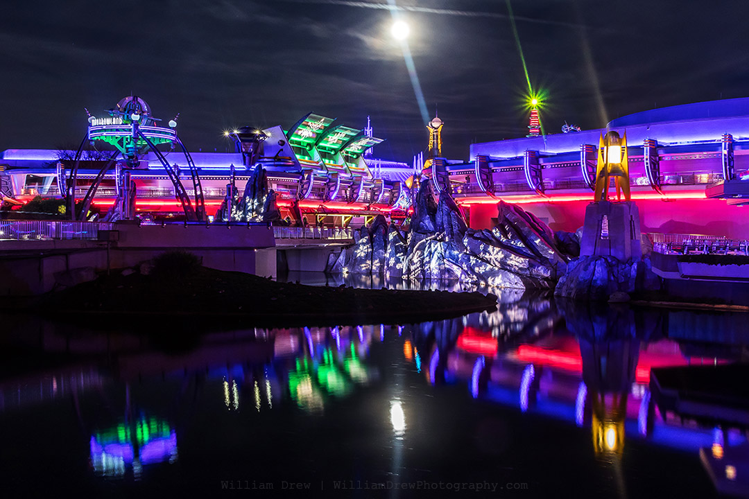 Disney Wall Art Prints - Tomorrowland at Night | William Drew Photography