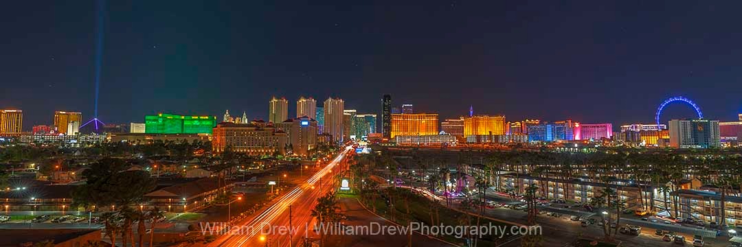 Vegas Glow – Las Vegas Skyline Night Photography | William Drew Photography