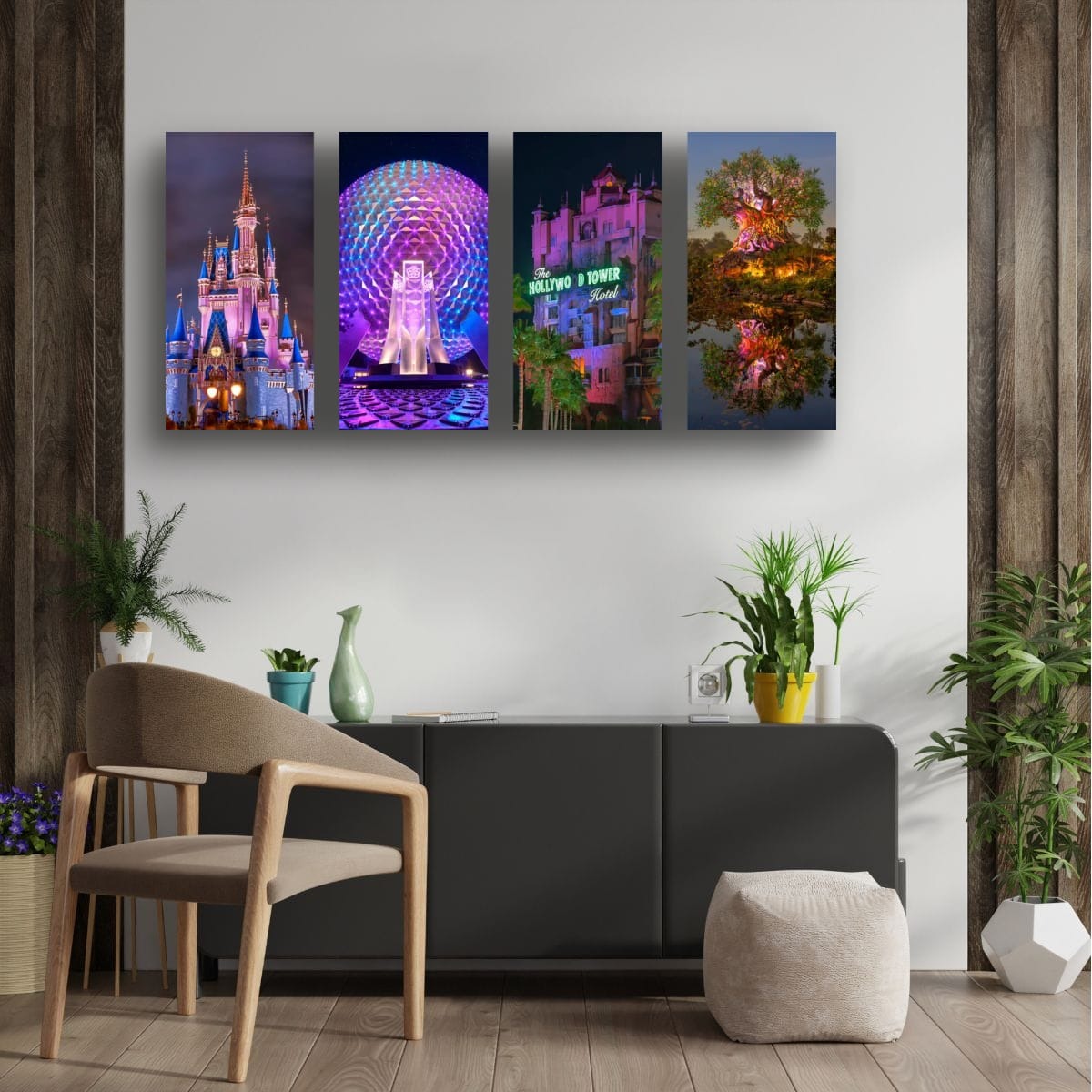 4-Piece Canvas Disney Wall Art Set