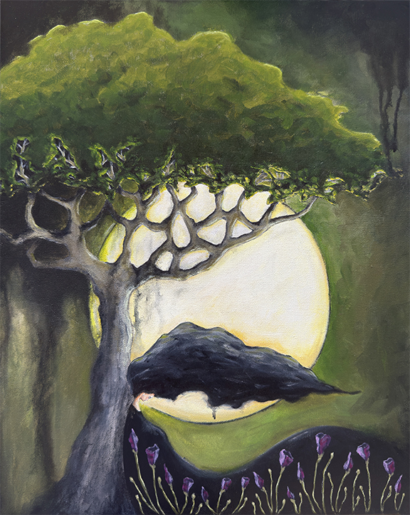 Twilight's Embrace Sacred Feminine Painting