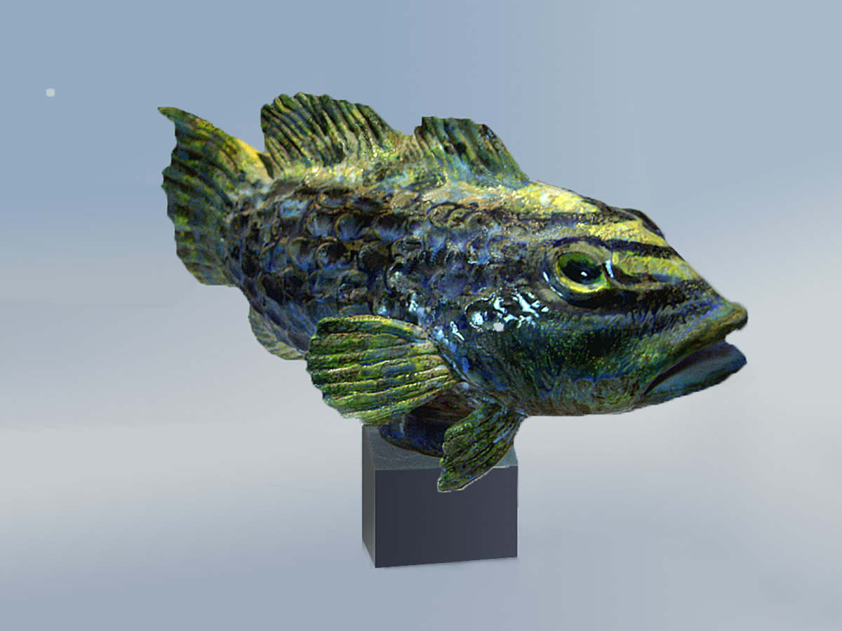 Large Fish sculpted by Weston Neil Andersen And Decorated by Susan Mackenzie Andersen