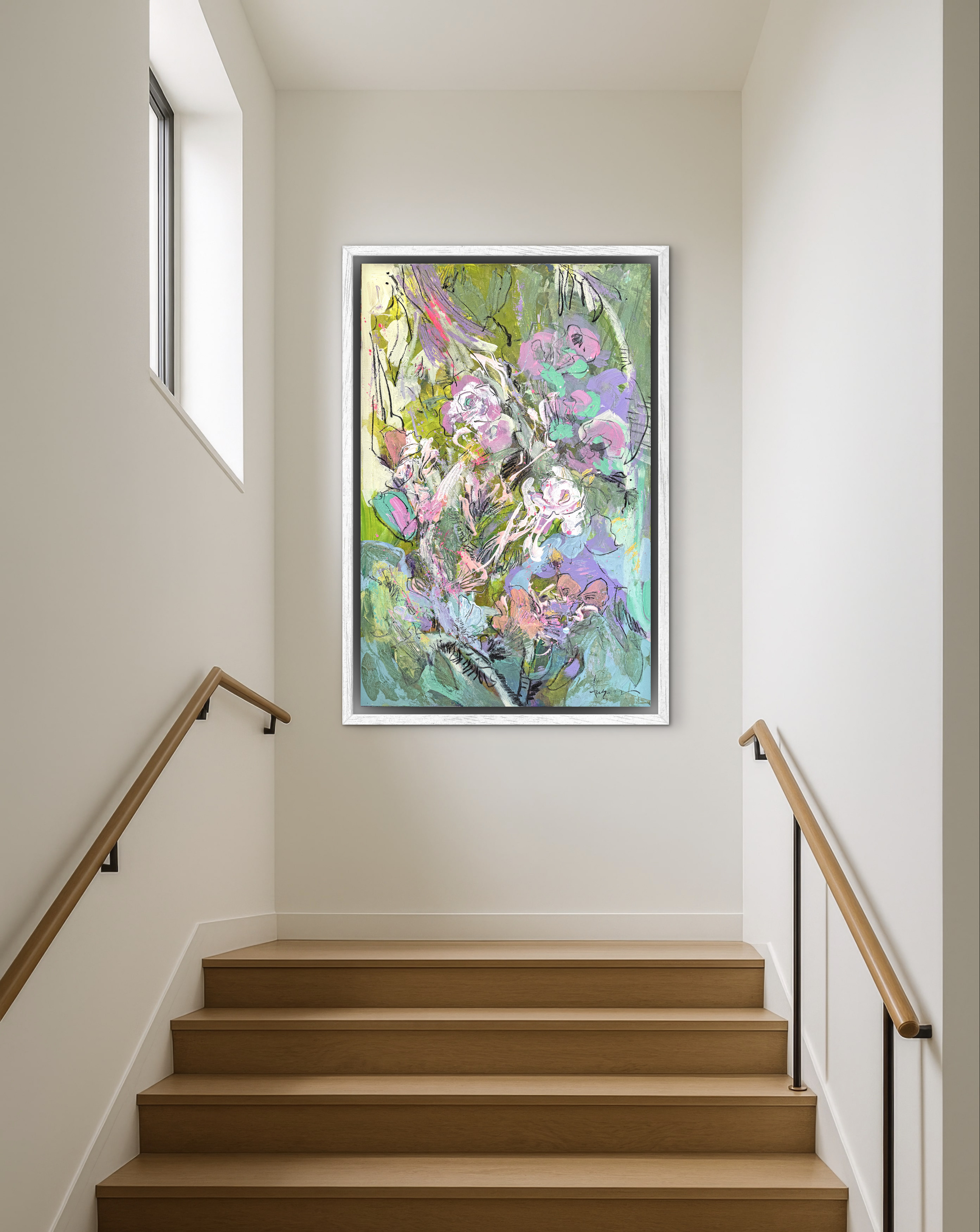 Breath of Dawn with Slim White Float Frame