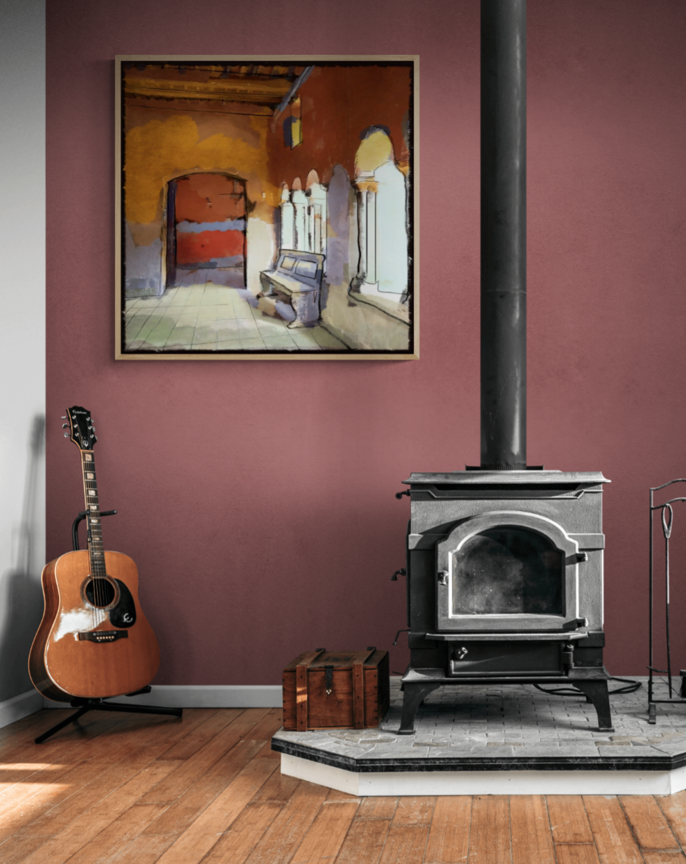 inner sanctuary bliss digital painting Rome Italy Trastevere