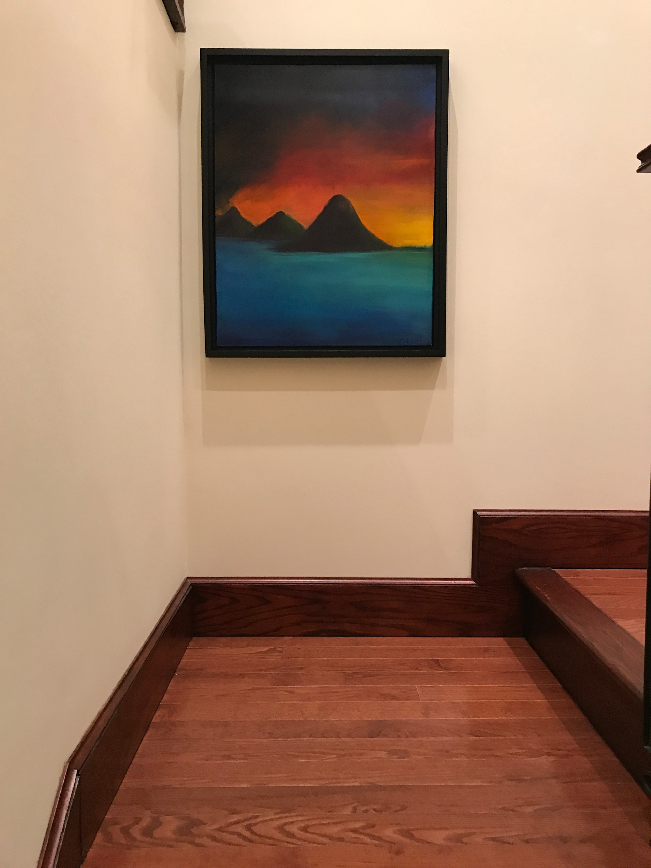South Pacific metal print by Anne Reid Artist installed at Torus Power head office in Oakville Ontario.