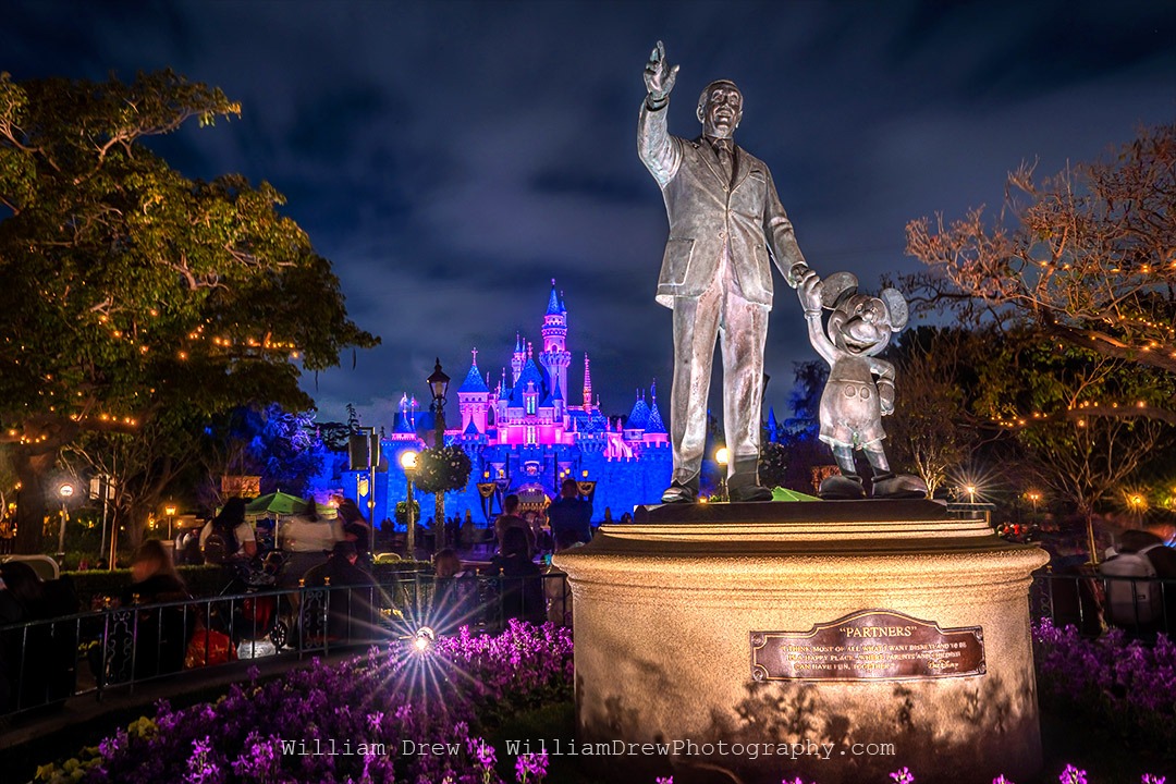 Disneyland at Night Fine Art Print by William Drew Photography