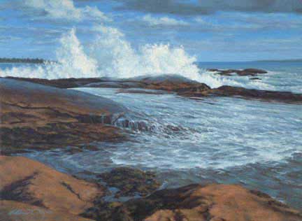 Beach Meadows, oil on canvas by William H. Hays