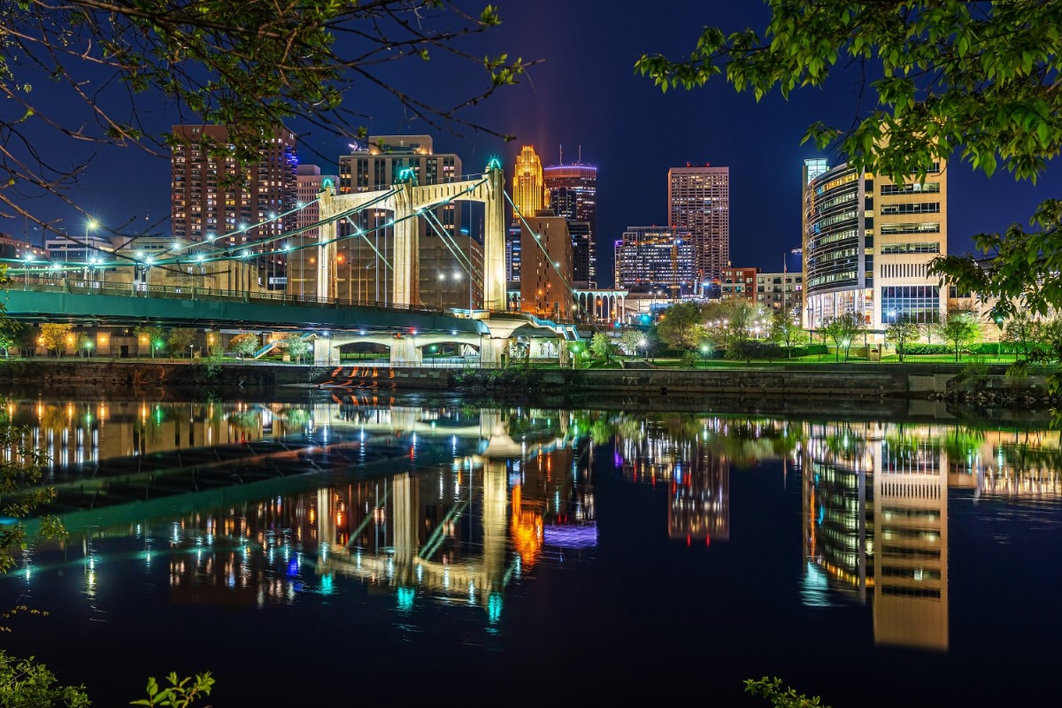Hennepin Reflections - Minneapolis Skyline Art