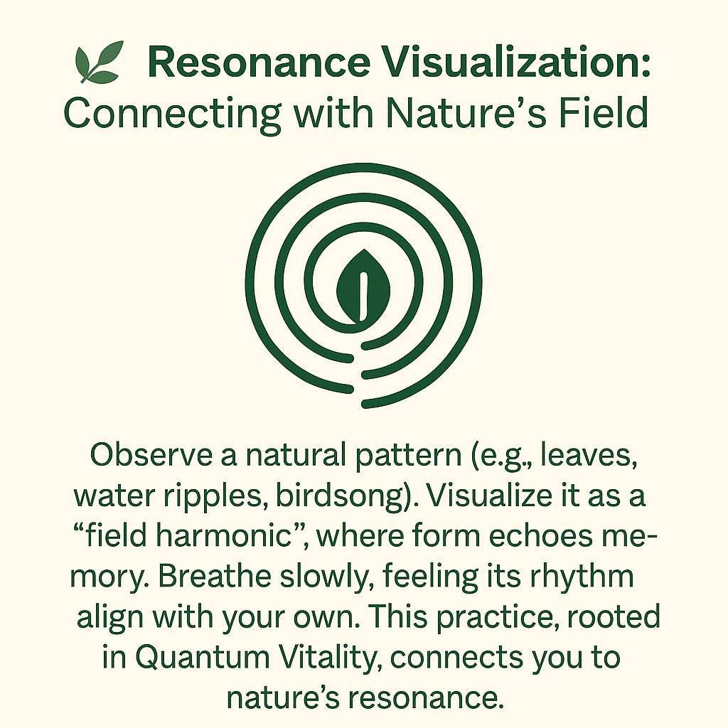 Leaf-centered spiral glyph representing nature’s resonance