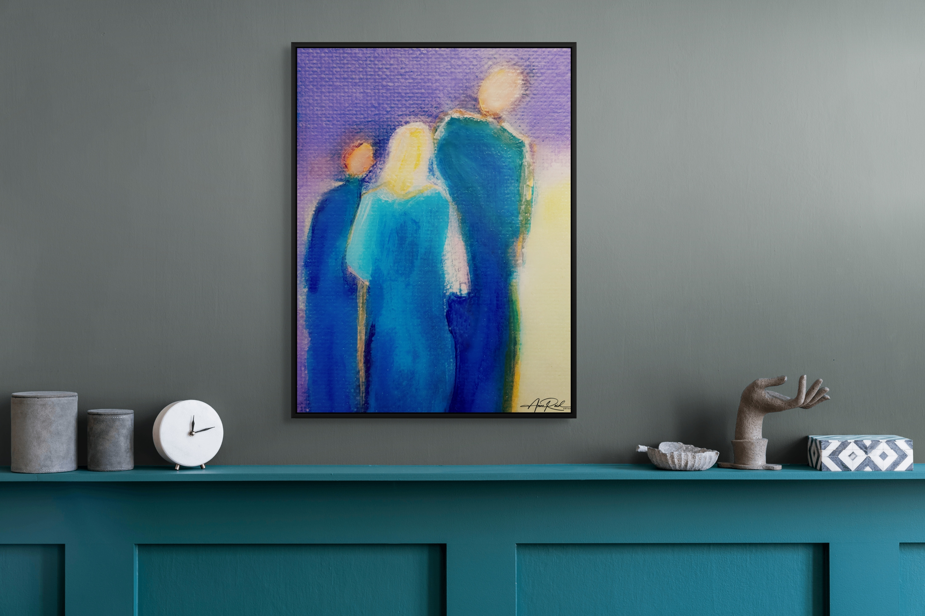 Wilderness 9, print shown in a contemporary living room setting.