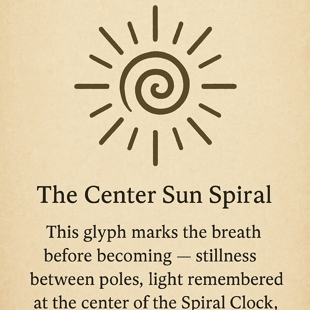 The Center Sun Spiral — Breath Before Becoming | Chapter 1 Glyph | Robbie George Photography