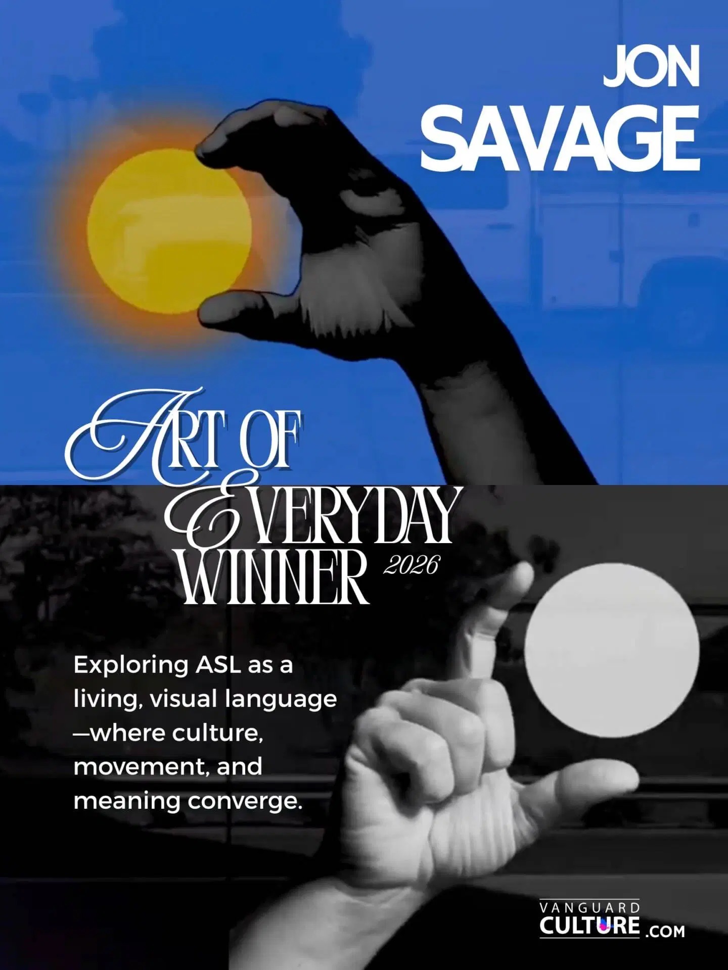 Jon Savage Art of Everyday 2026 Winner - ASL Abstract immersive video installation