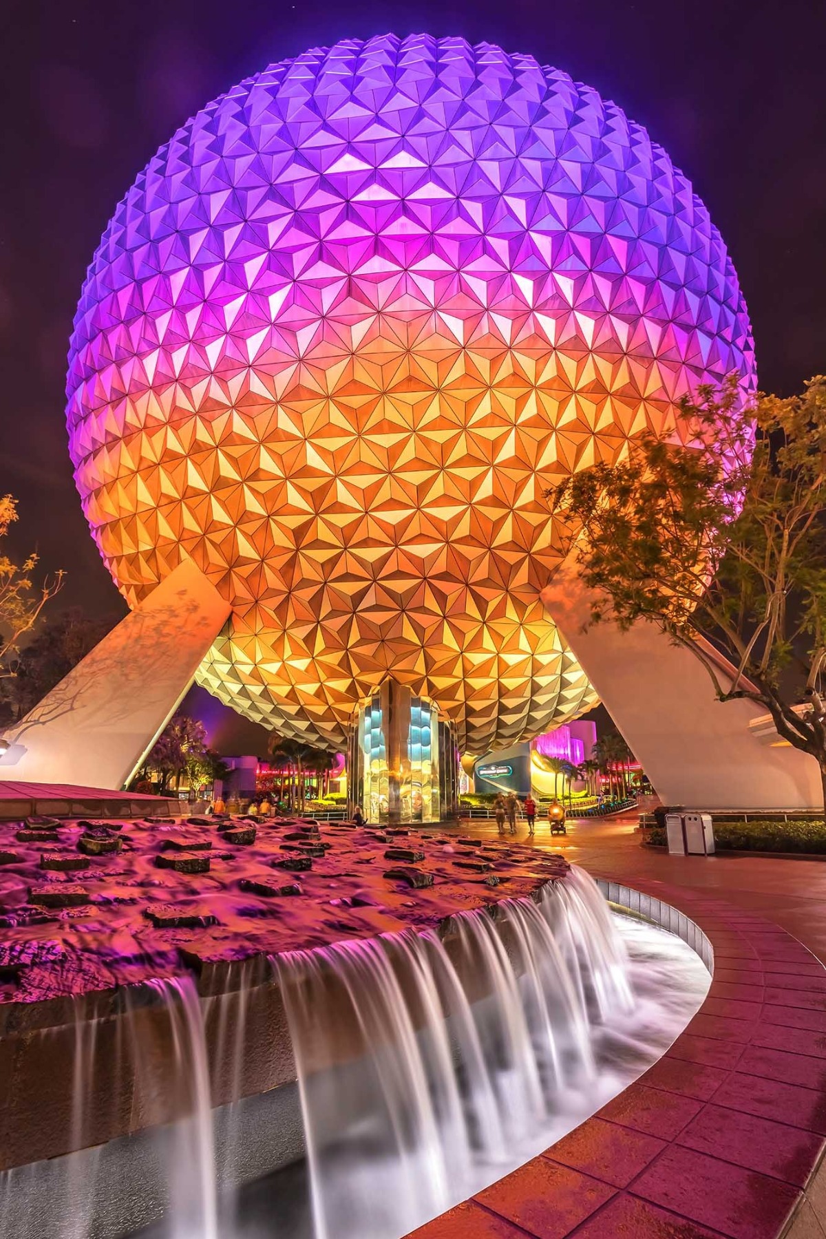 Spaceship Earth at Night - Disney Wall Art | William Drew Photography