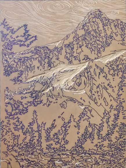 Glorious Day linoleum block by William H. Hays